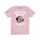 Just A Boy Who Loves Discus Fish Shirt, Discus Lover Shirt, Discus Fish Shirt, Aquarium Lover Gift, Animal Adult Kids T-Shirt Image 4