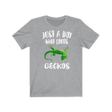 Just A Boy Who Loves Geckos Lizards Shirt, Gecko Lover Shirt, Gecko Shirt, Lizard Lover Gift, Animal Adult Kids T-Shirt Image 3