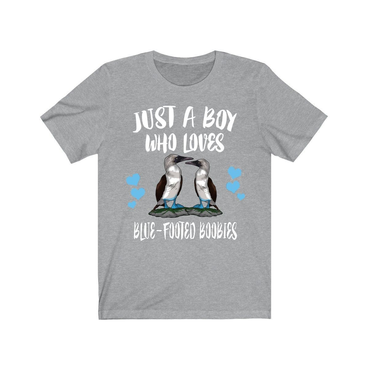 Just a boy who loves blue footed boobies Galapagos seabird tee