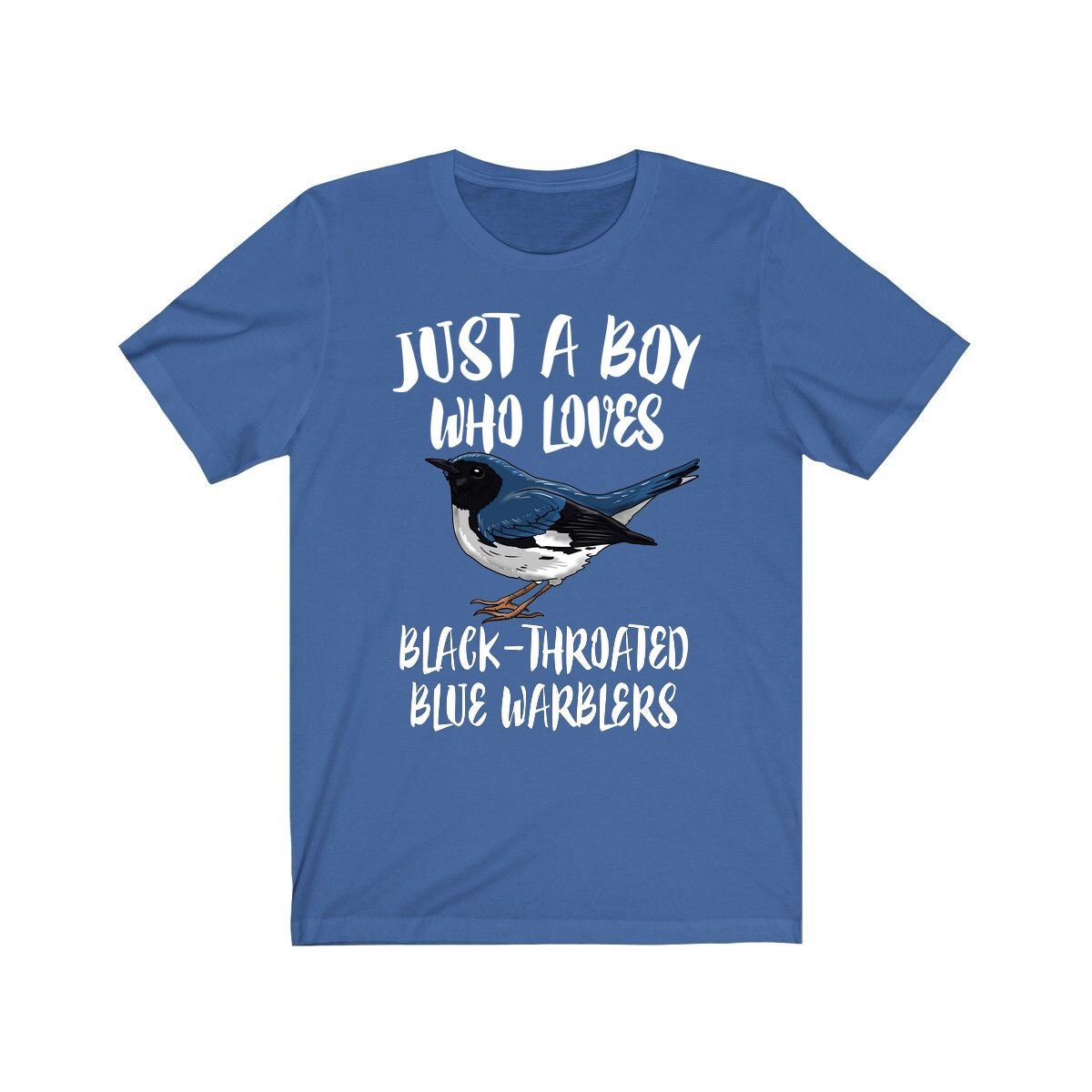 Just A Boy Who Loves Blue Warblers Shirt - blue warbler print design