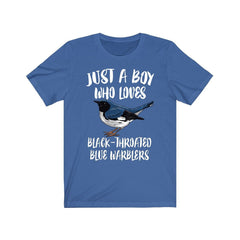 Just A Boy Who Loves Blue Warblers Shirt - blue warbler print design