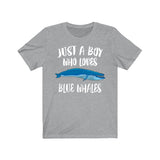 Just A Boy Who Loves Blue Whales Shirt, Blue Whale Lover Shirt, Whale Shirt, Whale Lover Gift, Animal Adult Toddler Kids T-Shirt Image 2