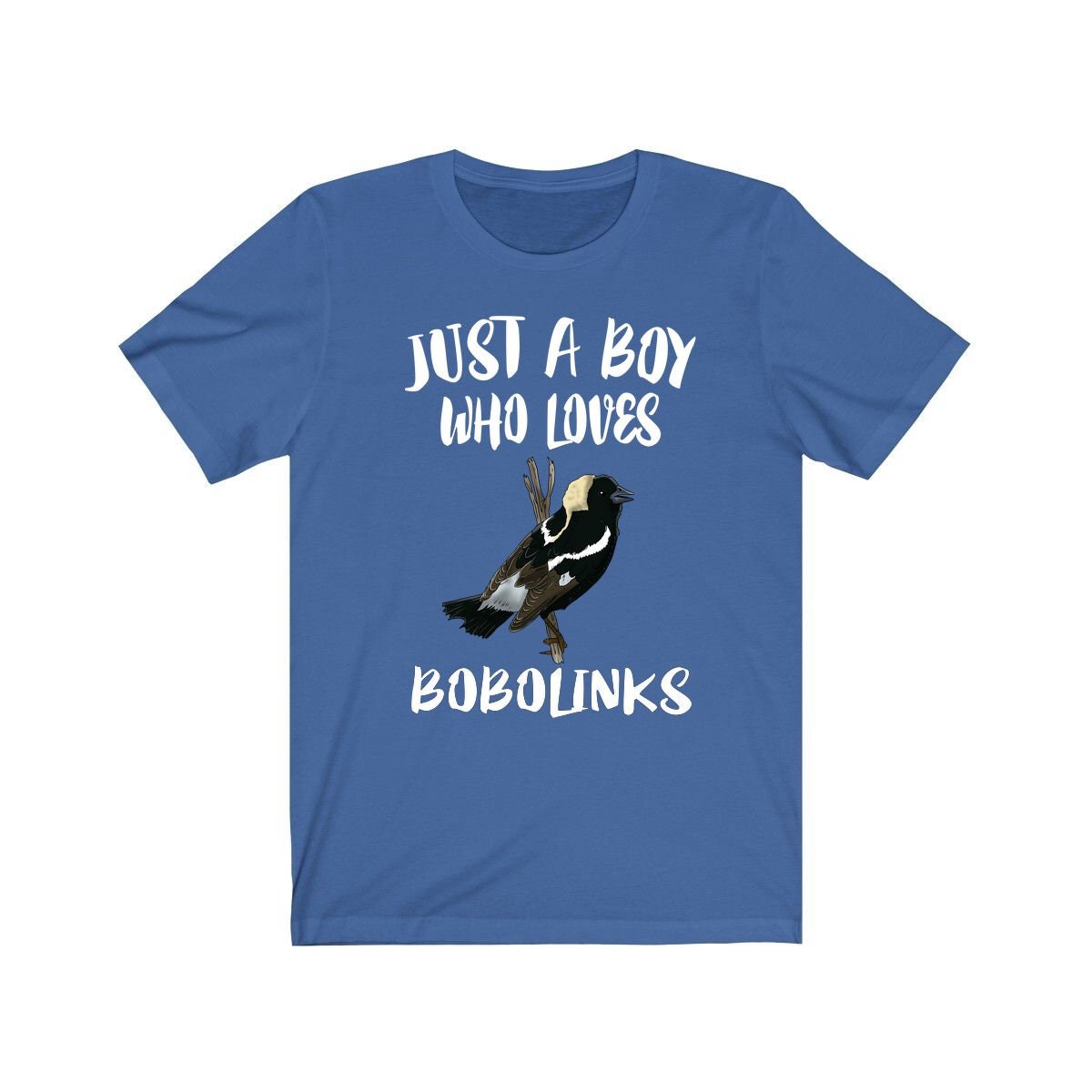 Just a boy who loves bobolinks grassland migratory songbird tee