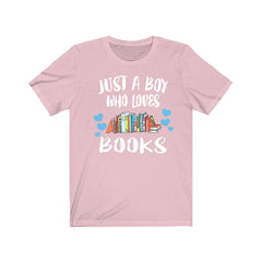 Just A Boy Who Loves Books Shirt - books print design