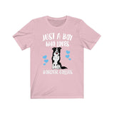 Just A Boy Who Loves Border Collies Shirt, Border Collie Lover Shirt, Border Collie Shirt, Dog Lover Gift, Animal Adult Toddler Kids T-Shirt Image 4