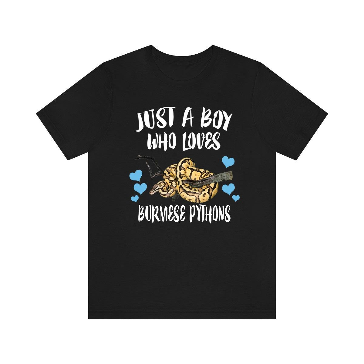 Just A Boy Who Loves Burmese Pythons Shirt, Burmese Python Lover Shirt, Python Shirt, Snake Lover Gift, Animal Adult Toddler Kids T-Shirt Image 1