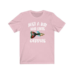 Just A Boy Who Loves Guppies Fish Shirt - guppy print design