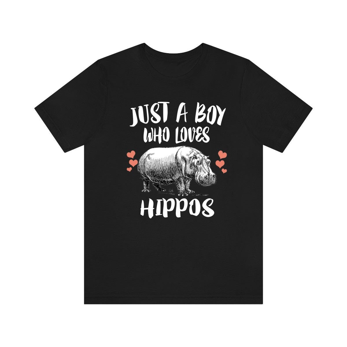 Just A Boy Who Loves Hippos Shirt, Hippo Lover Shirt, Hippo Shirt, Hippo Lover Gift, Animal Adult Kids T-Shirt Image 1