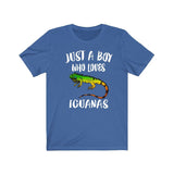 Just A Boy Who Loves Iguanas Lizards Shirt, Iguana Lover Shirt, Iguana Shirt, Iguana Lover Gift, Animal Adult Kids T-Shirt Image 3