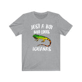 Just A Boy Who Loves Iguanas Lizards Shirt, Iguana Lover Shirt, Iguana Shirt, Iguana Lover Gift, Animal Adult Kids T-Shirt Image 1
