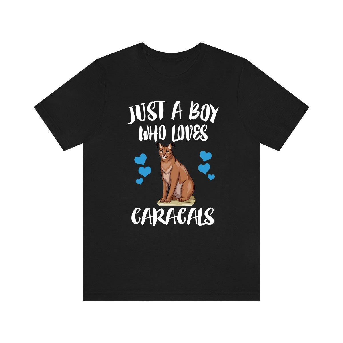 Just A Boy Who Loves Caracals Cats Shirt, Caracal Lover Shirt, Caracal Shirt, Cat Lover Gift, Animal Adult Toddler Kids T-Shirt Image 1