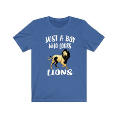 Just A Boy Who Loves Lions Shirt - lion print design