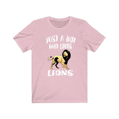 Just A Boy Who Loves Lions Shirt - lion print design