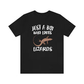 Just A Boy Who Loves Lizards Shirt, Lizard Lover Shirt, Lizard Shirt, Lizard Lover Gift, Animal Adult Kids T-Shirt Image 1