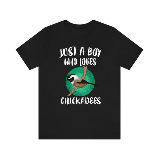 Just A Boy Who Loves Chickadees Shirt - chickadee print design