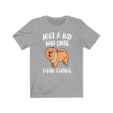 Just A Boy Who Loves Chows Chows Shirt, Chow Chow Lover Shirt, Chow Chow Shirt, Dog Lover Gift, Animal Adult Kids T-Shirt Image 2