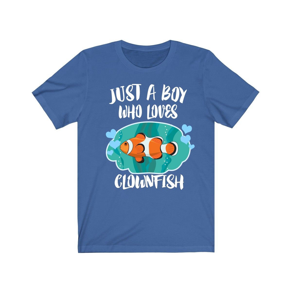 Just a boy who loves clownfish coral reef anemone fish tee