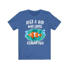 Just a boy who loves clownfish coral reef anemone fish tee