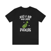 Just A Boy Who Loves Pickles Shirt, Pickle Lover Shirt, Pickle Shirt, Pickle Lover Gift, Animal Adult Kids T-Shirt Image 1