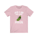 Just A Boy Who Loves Pickles Shirt, Pickle Lover Shirt, Pickle Shirt, Pickle Lover Gift, Animal Adult Kids T-Shirt Image 4