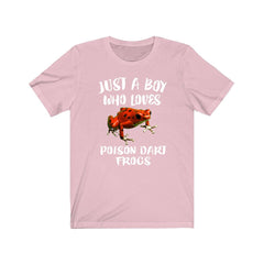 Just a boy who loves poison dart frogs tropical rainforest amphibian tee