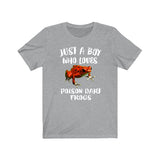 Just A Boy Who Loves Poison Dart Frogs Shirt, Dart Frog Lover Shirt, Dart Frog Shirt, Dart Frog Lover Gift, Animal Adult Kids T-Shirt Image 1