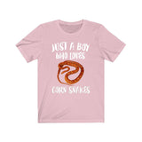 Just A Boy Who Loves Corn Snakes Shirt, Corn Snake Lover Shirt, Corn Snake Shirt, Snake Lover Gift, Animal Adult Kids T-Shirt Image 4