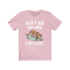 Just A Boy Who Loves Cougars Shirt - cougar print design