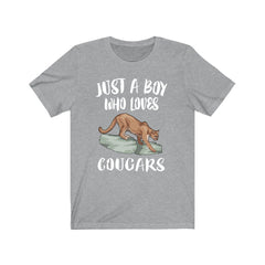 Just A Boy Who Loves Cougars Shirt - cougar print design