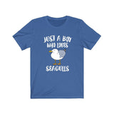 Just A Boy Who Loves Seagulls Birds Shirt, Seagull Lover Shirt, Birding Shirt, Seagull Lover Gift, Animal Adult Kids T-Shirt Image 2