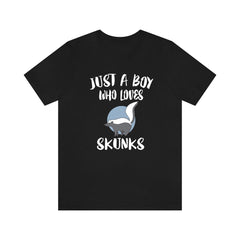 Just A Boy Who Loves Skunks Shirt - skunk print design
