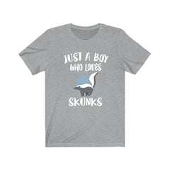Just A Boy Who Loves Skunks Shirt - skunk print design