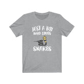 Just A Boy Who Loves Snakes Shirt, Snake Lover Shirt, Snake Shirt, Cobra Lover Gift, Animal Adult Kids T-Shirt Image 1