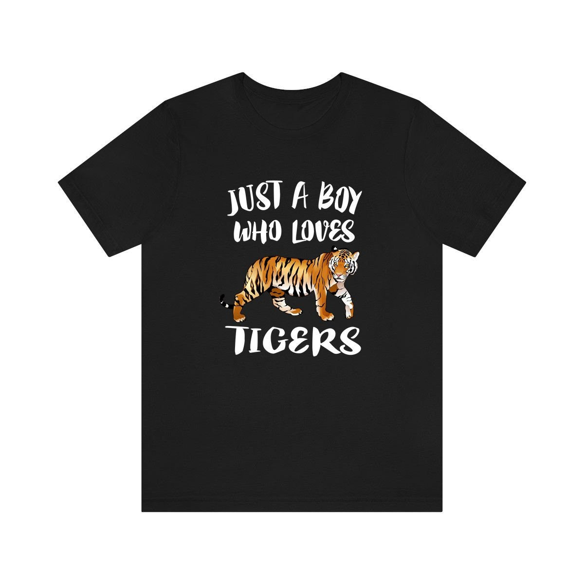 Just A Boy Who Loves Tigers Shirt, Tiger Lover Shirt, Tiger Shirt, Tiger Lover Gift, Animal Adult Kids T-Shirt Image 1