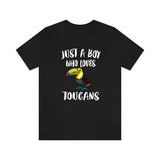 Just A Boy Who Loves Toucans Birds Shirt, Toucan Lover Shirt, Birding Shirt, Toucan Lover Gift, Animal Adult Kids T-Shirt Image 2