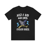 Just A Boy Who Loves Cuckoo Birds Shirt, Bird Lover Shirt, Cuckoo Bird Shirt, Bird Lover Gift, Animal Adult Kids T-Shirt Image 1