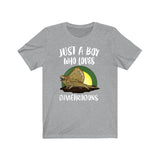 Just A Boy Who Loves Dimetrodons Dinosaur Shirt, Dinosaur Lover Shirt, Dimetrodon Shirt, Dinosaur Gift, Animal Adult Kids T-Shirt Image 2