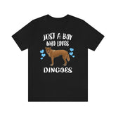 Just A Boy Who Loves Dingoes Dogs Shirt, Dog Lover Shirt, Dingo Shirt, Dingo Gift, Animal Adult Kids T-Shirt Image 1