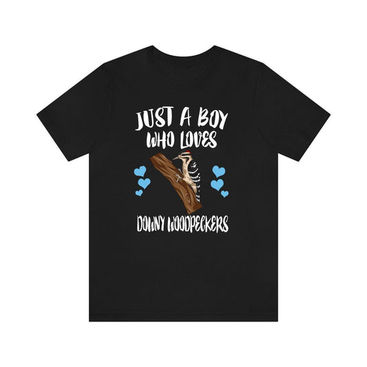 Downy Woodpecker T-Shirt for Boys - downy woodpecker print design