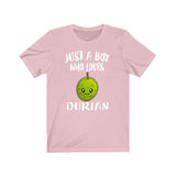 Just A Boy Who Loves Durian Fruit Shirt, Durian Lover Shirt, Fruit Shirt, Durian Gift, Animal Adult Kids T-Shirt Image 4