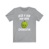 Just A Boy Who Loves Durian Fruit Shirt, Durian Lover Shirt, Fruit Shirt, Durian Gift, Animal Adult Kids T-Shirt Image 2