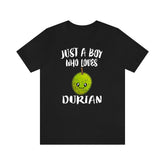 Just A Boy Who Loves Durian Fruit Shirt, Durian Lover Shirt, Fruit Shirt, Durian Gift, Animal Adult Kids T-Shirt Image 1