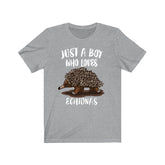 Just A Boy Who Loves Echidnas Shirt, Echidna Lover Shirt, Echidna Shirt, Echidna Gift, Animal Adult Kids T-Shirt Image 1