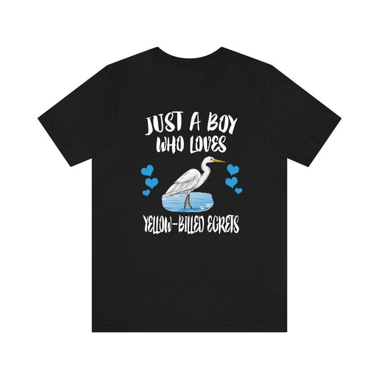 Yellow-Billed Egret T-Shirt for Boys - yellow-billed egret print design