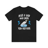 Just A Boy Who Loves Yellow-billed Egrets Shirt, Egret Lover Shirt, Birding Shirt, Bird Gift, Animal Adult Kids T-Shirt Image 1
