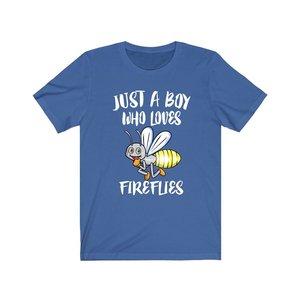 Just a boy who loves fireflies bioluminescent lightning bug tee