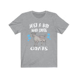 Just A Boy Who Loves Goats Shirt, Goat Lover Shirt, Goat Shirt, Goat Gift, Animal Adult Kids T-Shirt Image 2