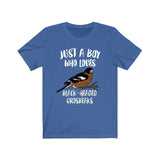 Just A Boy Who Loves Grosbeaks Bird Shirt, Grosbeak Lover Shirt, Birding Shirt, Bird Lover Gift, Animal Adult Kids T-Shirt Image 2
