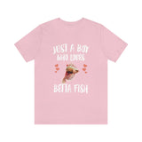 Just A Boy Who Loves Betta Fish Shirt, Betta Fish Lover Shirt, Betta Fish Shirt, Betta Fish Lover Gift, Animal Adult Kids T-Shirt Image 4