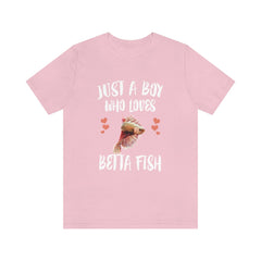 Just A Boy Who Loves Betta Fish Shirt - Betta fish print design